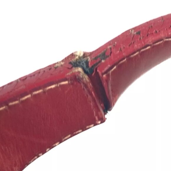 PRADA Bucket type Logo drawstring bag Shoulder Bag Leather/Canvas Beige/Red - Picture 5 of 16